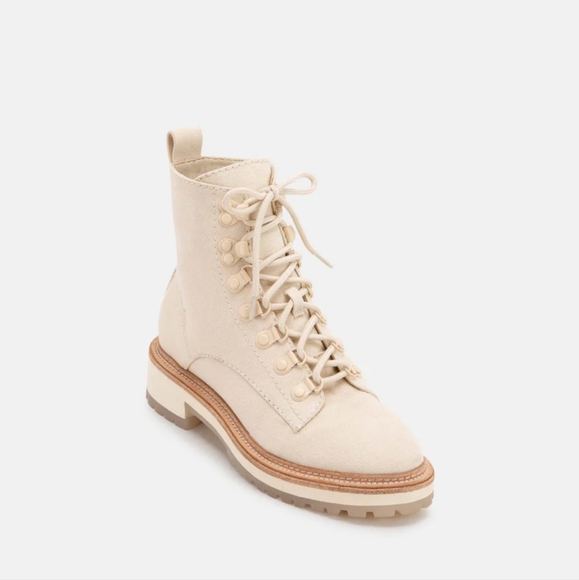 ☃️ NIB Dolce Vita Whitny boots sandstone canvas 8.5 - Picture 5 of 11